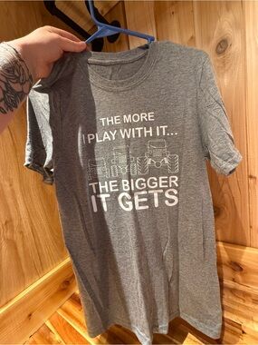 Gray Graphic Jeep Tee - 'The More I Play With It... The Bigger It Gets'